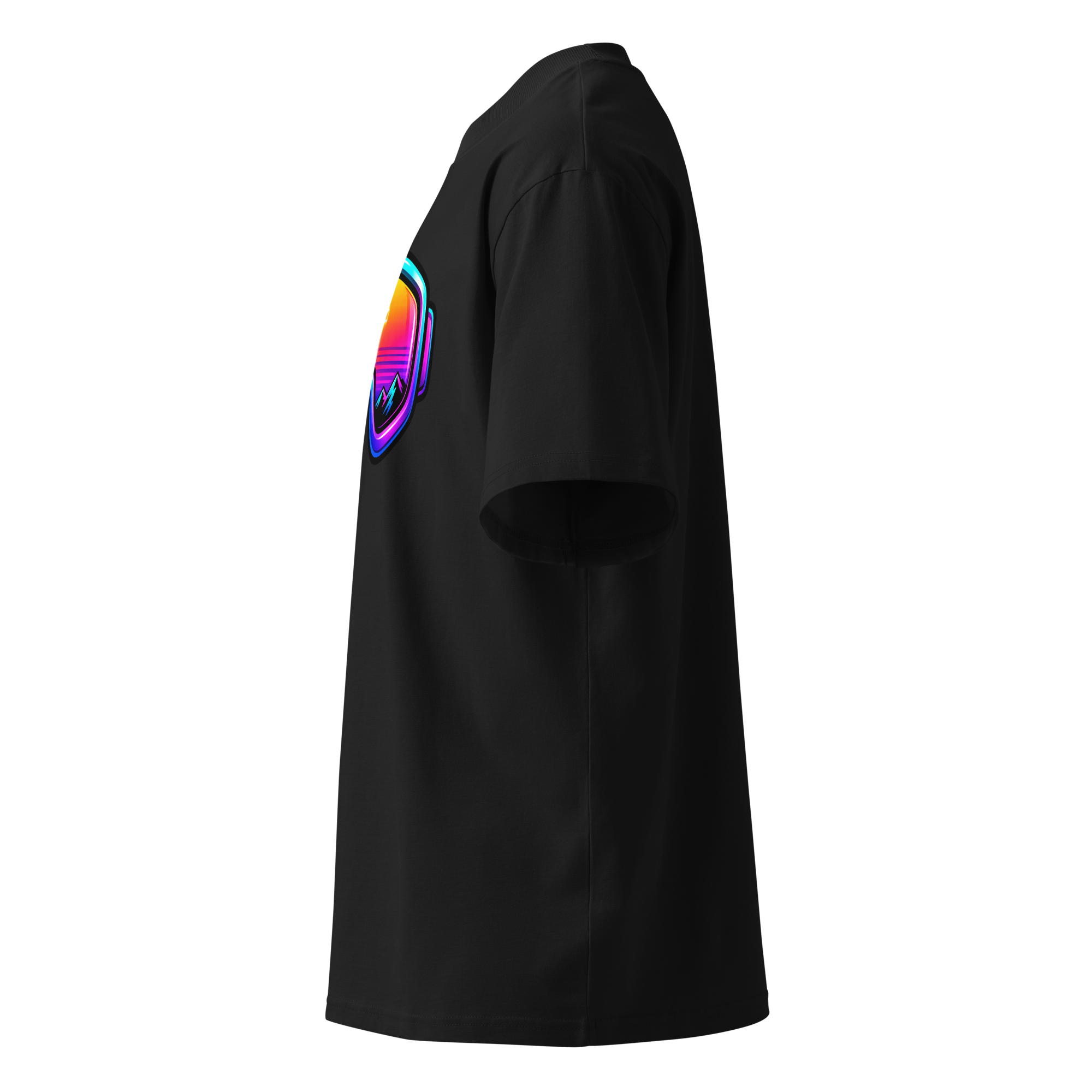 GOGGLES – t-shirt – Black, Left view | Jesus Is Skiing