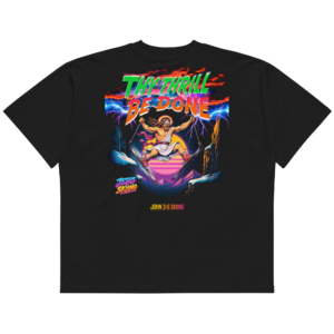 JC – Thrill – Medallion – t-shirt – Black, Back view | Jesus Is Skiing