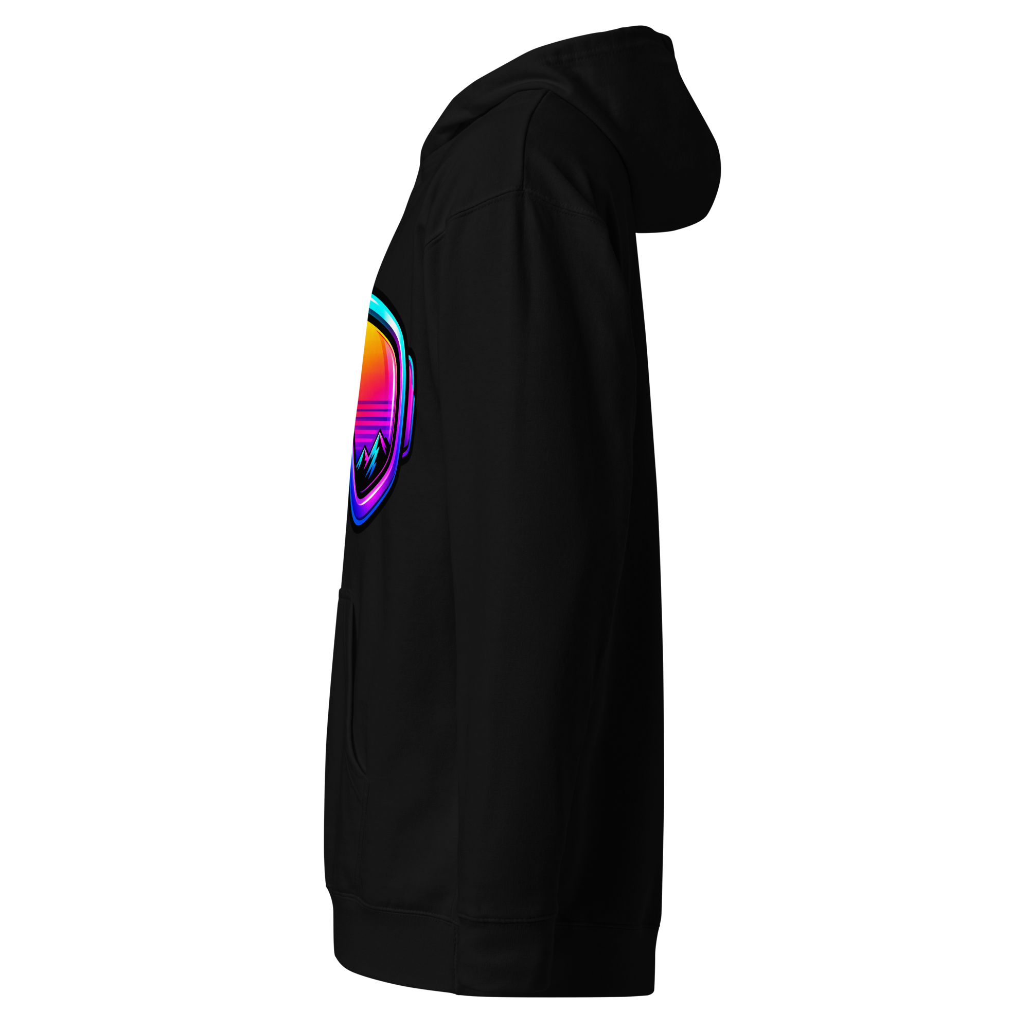 GOGGLES – Hoodie – Black, Left view | Jesus Is Skiing