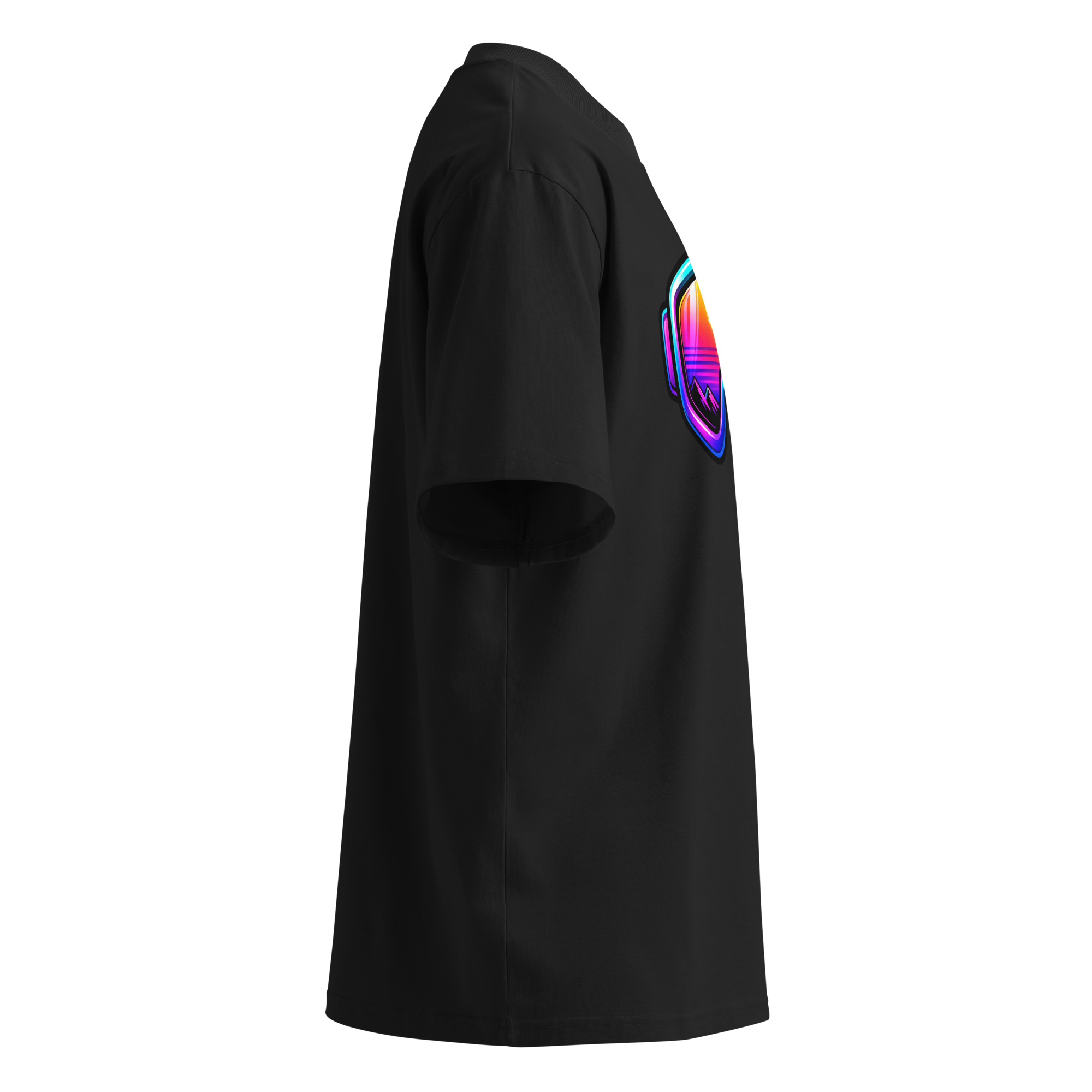 GOGGLES – t-shirt – Black, Right view | Jesus Is Skiing