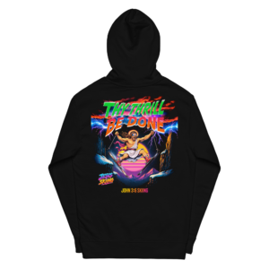 JC – Thrill – Goggles – Hoodie – Black, Back view | Jesus Is Skiing