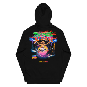 JC – Thrill – Medallion – Hoodie – Black, Back view | Jesus Is Skiing