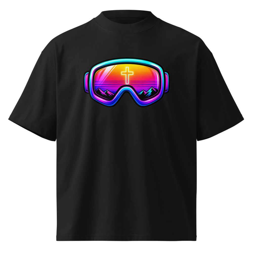 JC – Daily Send – Goggles – t-shirt – Front view | Jesus Is Skiing