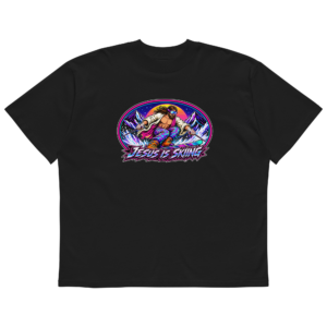 MEDALLION – t-shirt – Black, Front view | Jesus Is Skiing