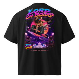 JC – Lord On Board – Goggles – t-shirt – Back view | Jesus Is Skiing