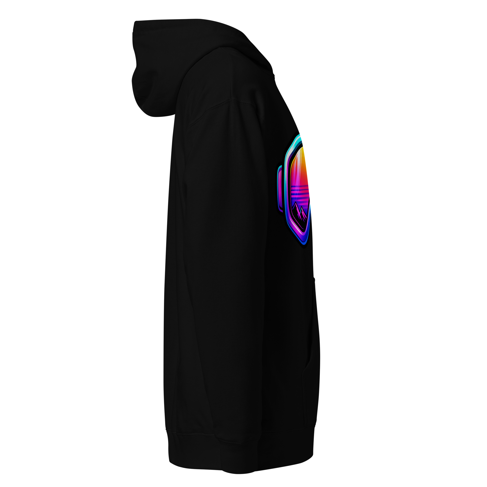 GOGGLES – Hoodie – Black, Right view | Jesus Is Skiing