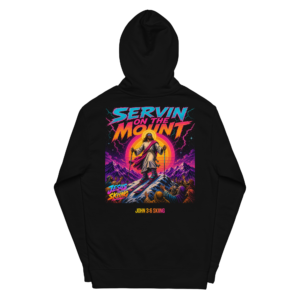 JC – Servin – Medallion – Hoodie – Black, Back view | Jesus Is Skiing