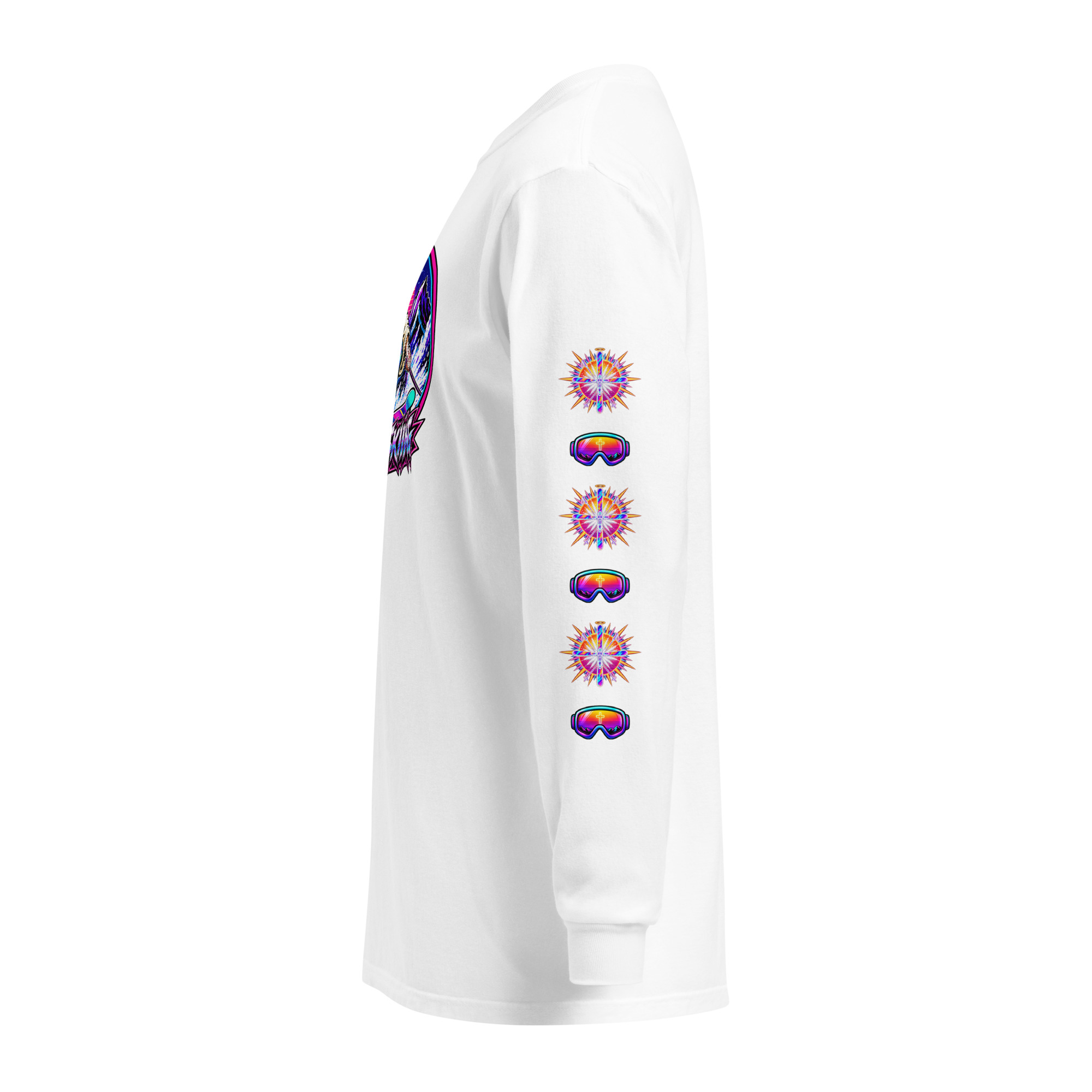 MEDALLION - long sleeve WHITE — left view