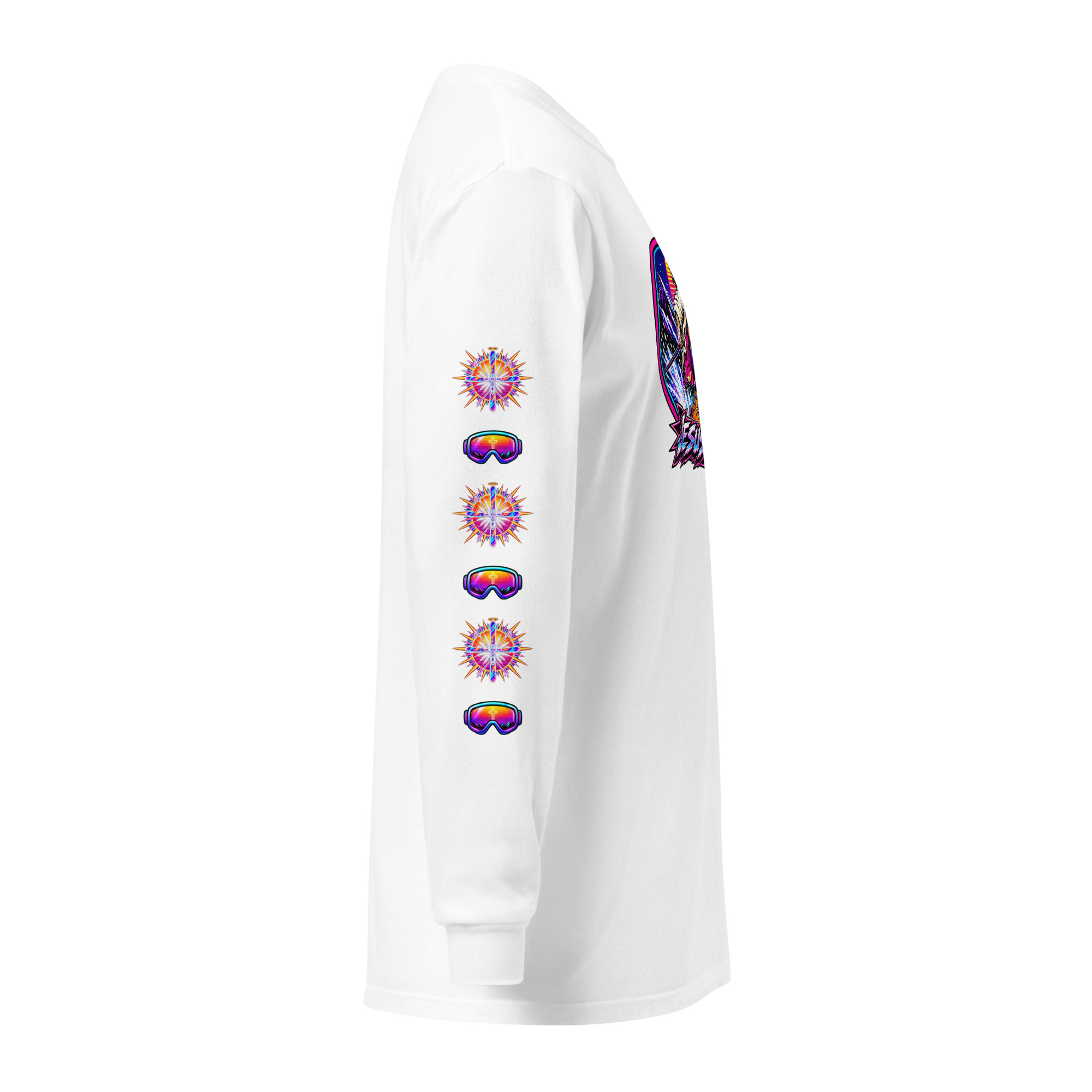 MEDALLION - long sleeve WHITE — right view