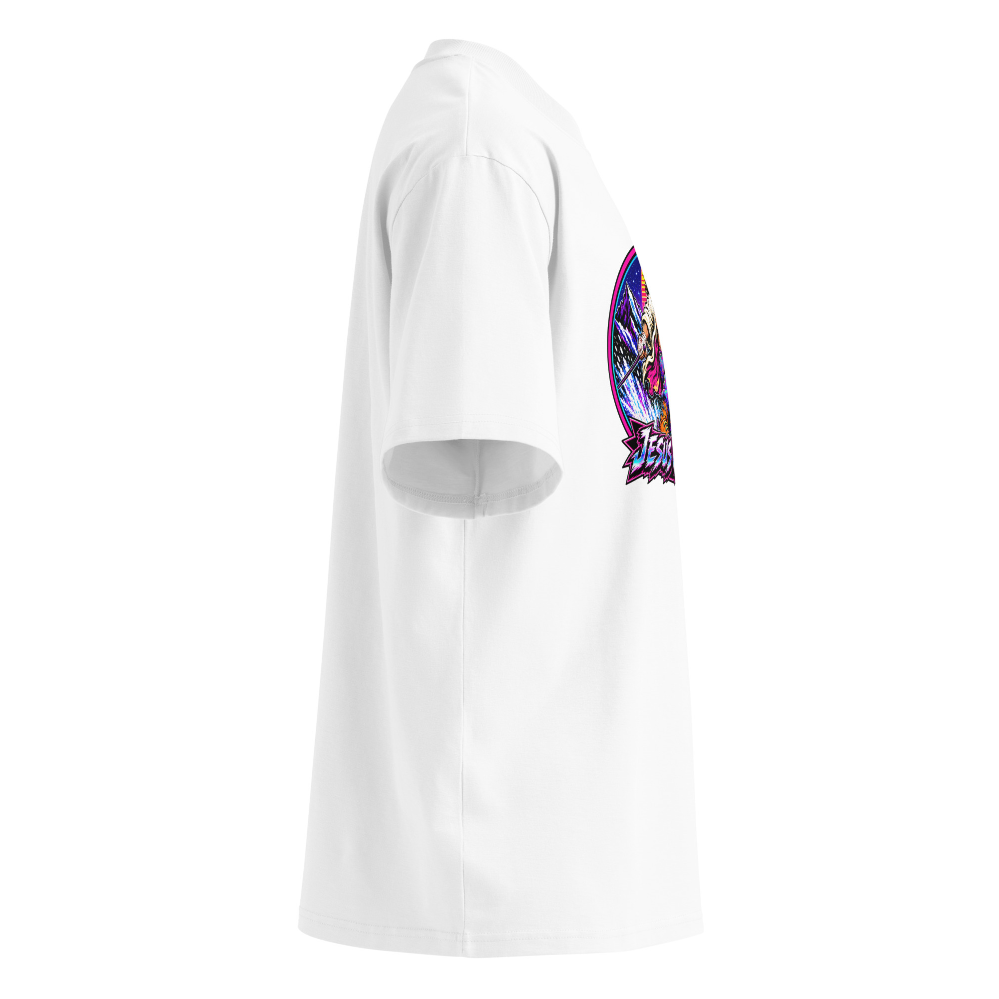 MEDALLION - Unisex organic oversized high neck t-shirt - Image 8